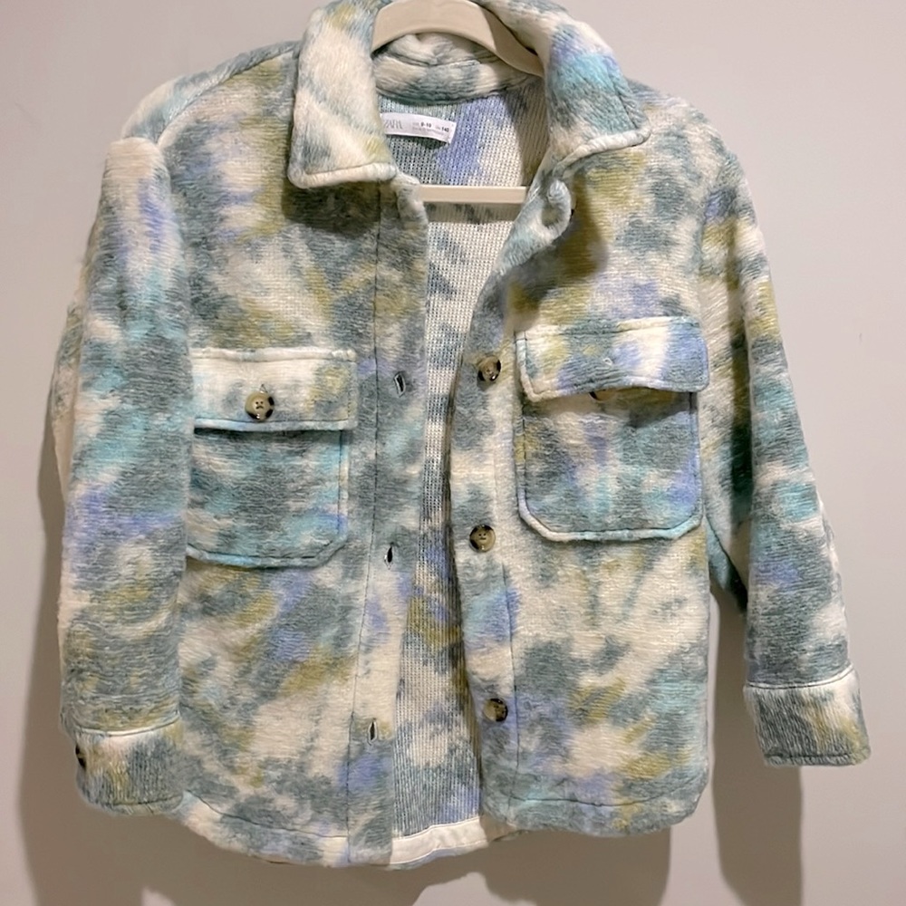 Zara girls tie-dye shacket size 9/10 kids, xs woman’s NEW
